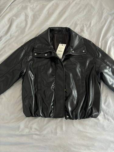 Zara lederjacke schwarz - zara,
