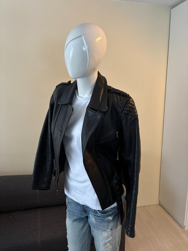 Echte vintage biker lederjacke - echte,
