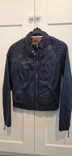 Lederjacke blau - lederjacke,