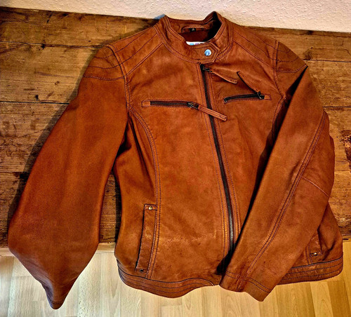 Ajc lederjacke braun - ajc, biker