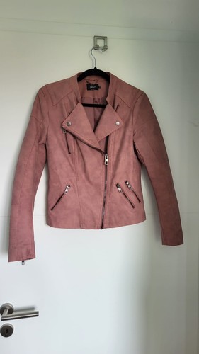 Only kunstlederjacke rosa - only,