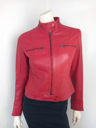 Loriblu jacke lederjacke rot - loriblu,