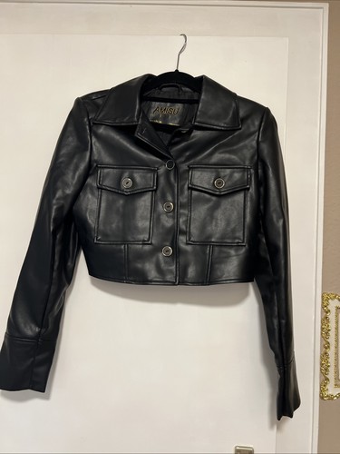 Kunstlederjacke chopped mit - kunstlederjacke,