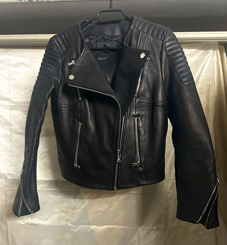 Damen lederjacke schwarz - damen,