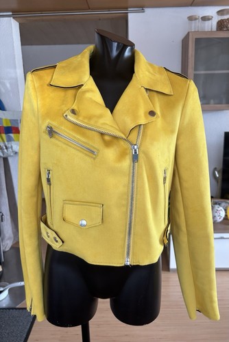 Gelbe bikerjacke aus - bikerjacke,