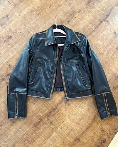 Amisu damen biker lederjacke - damen,