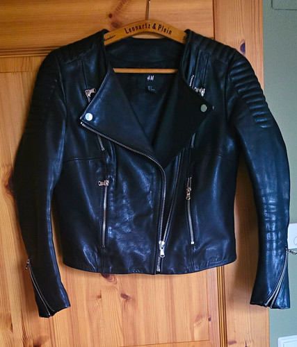 Damen biker lederjacke - h&m,